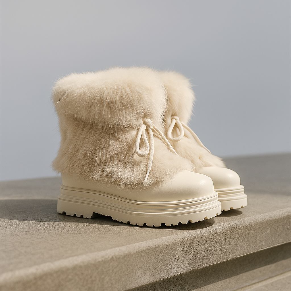 Feathorne Women's Josephine Black Faux Fur Winter Boots - alternate colourway
