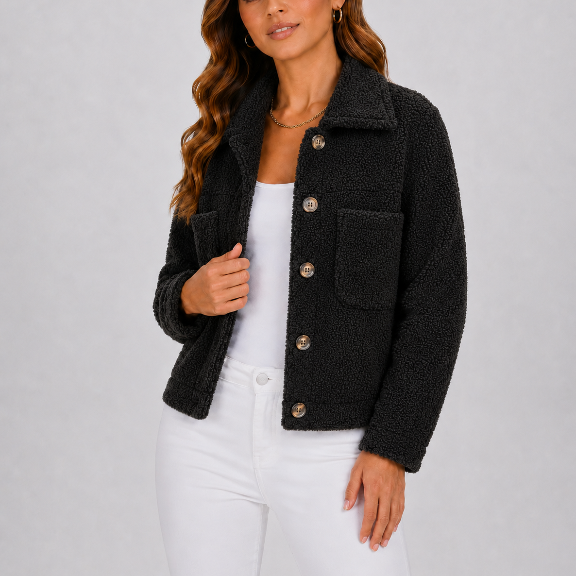 Feathorne Women's Emmeline Green Knit Blazer - front view style
