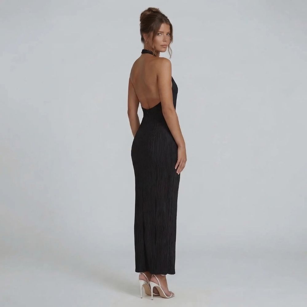 Florence Halterneck Maxi Dress - styled view