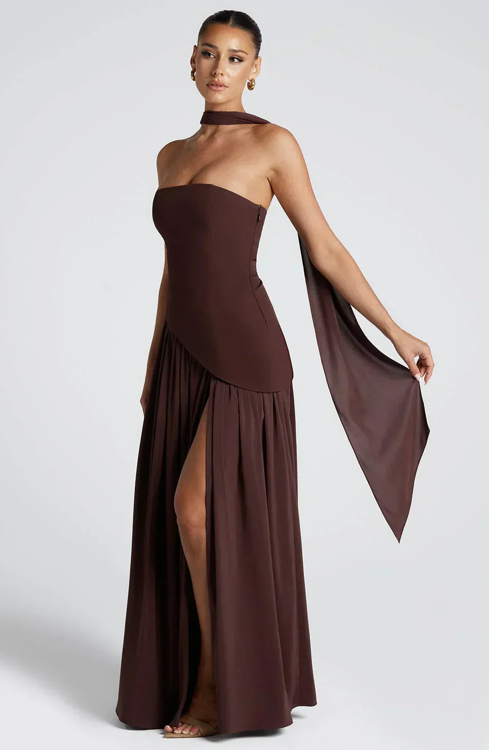 Feathorne Women's Ivy Strapless Maxi Dress - back detail close-up