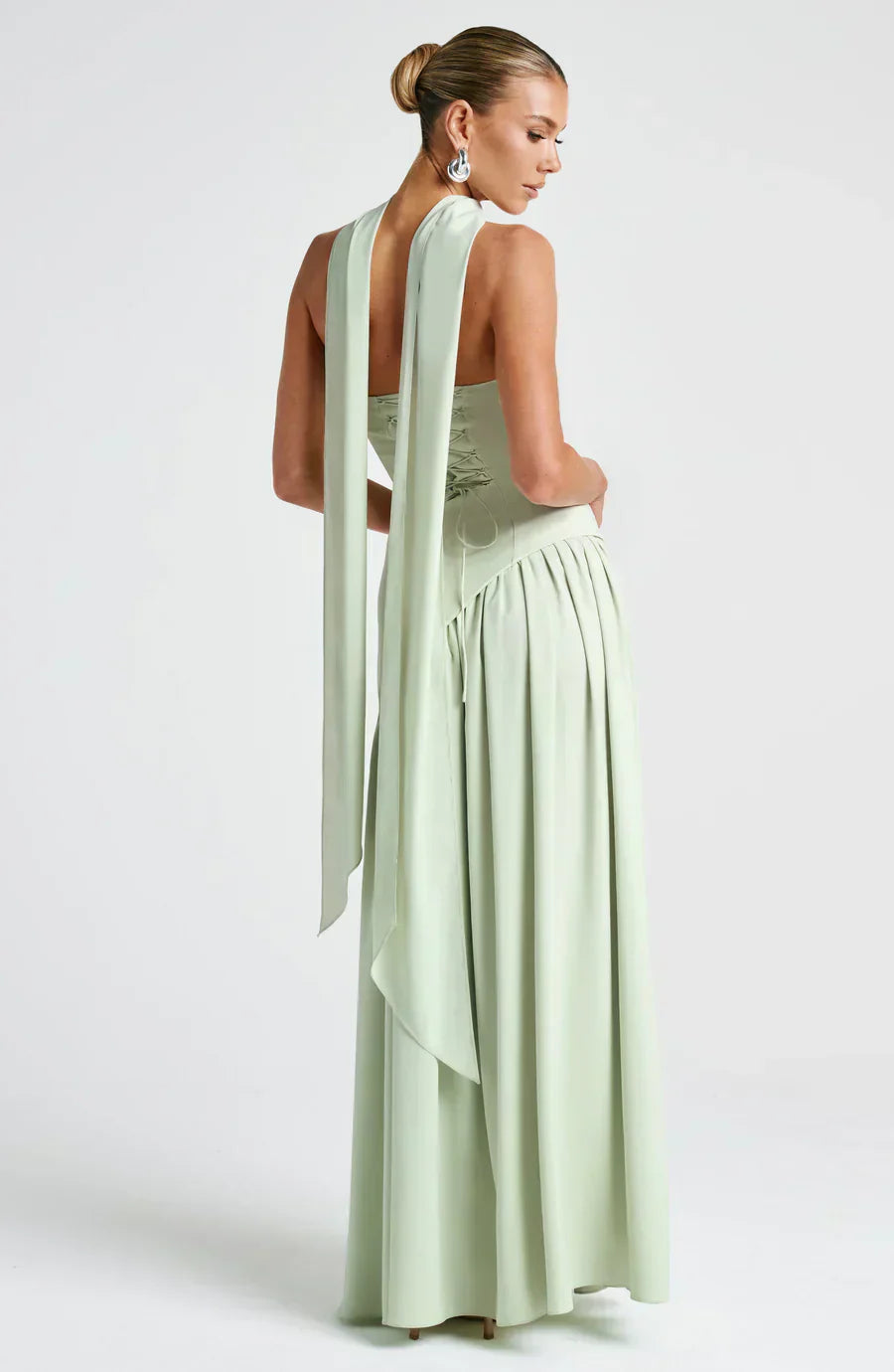 Feathorne Women's Ivy Strapless Maxi Dress - close-up fabric detail