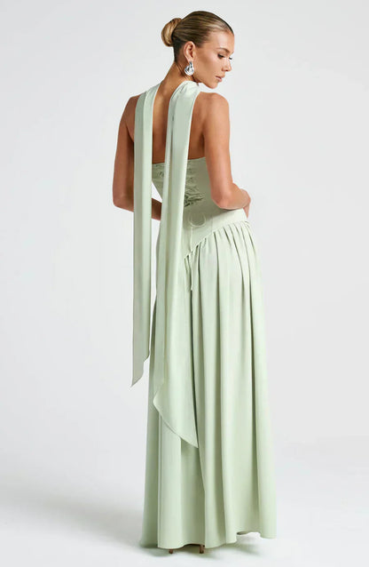 Feathorne Women's Ivy Strapless Maxi Dress - close-up fabric detail