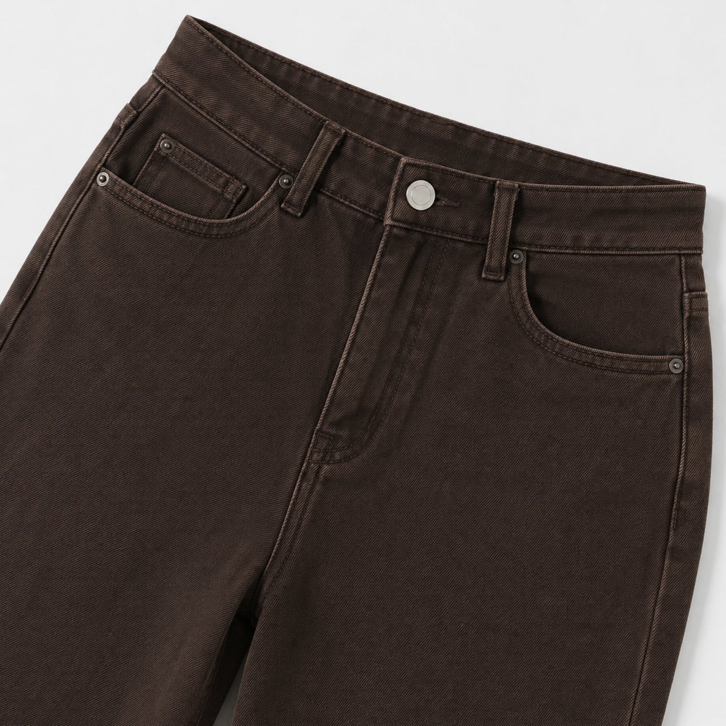 Eleanor wide leg jeans, back view, brown