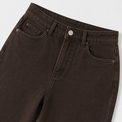Eleanor wide leg jeans, back view, brown