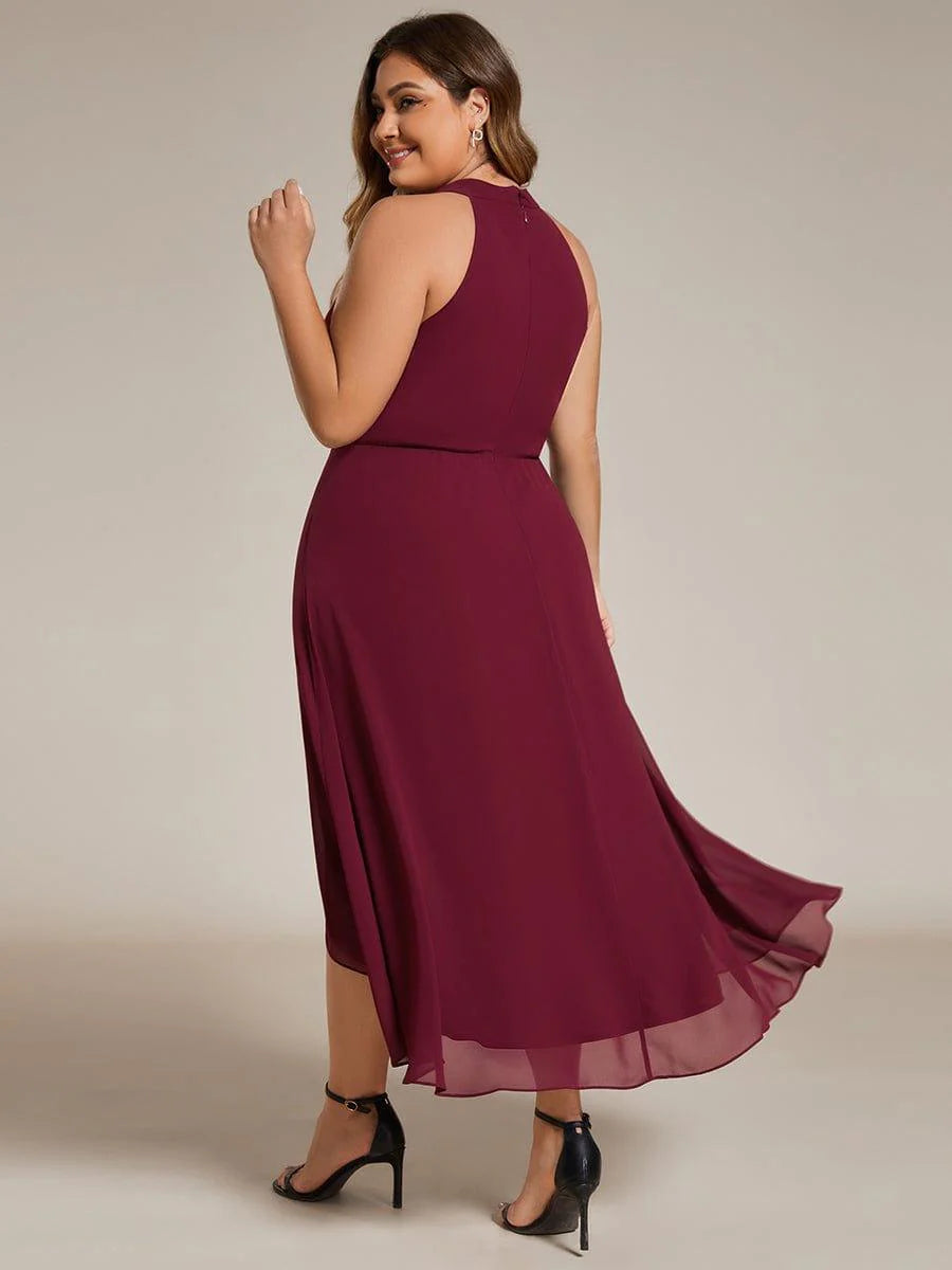 Seraphina | Pleated for Graceful Occasions – Halter Neck Midi Dress