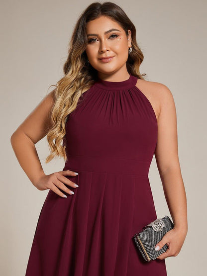 Seraphina | Pleated for Graceful Occasions – Halter Neck Midi Dress