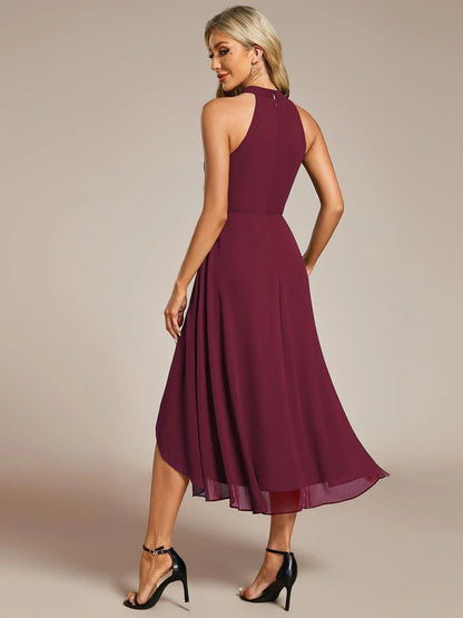 Seraphina | Pleated for Graceful Occasions – Halter Neck Midi Dress