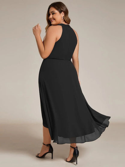 Seraphina | Pleated for Graceful Occasions – Halter Neck Midi Dress