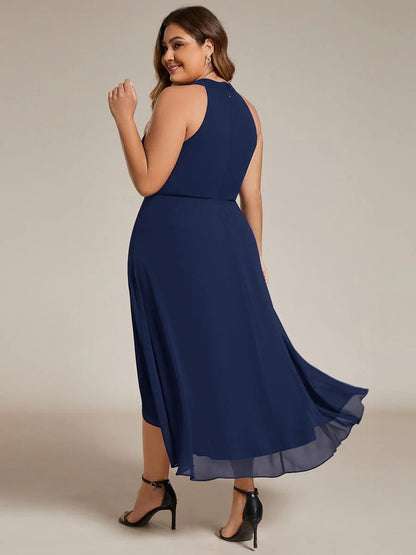 Seraphina | Pleated for Graceful Occasions – Halter Neck Midi Dress
