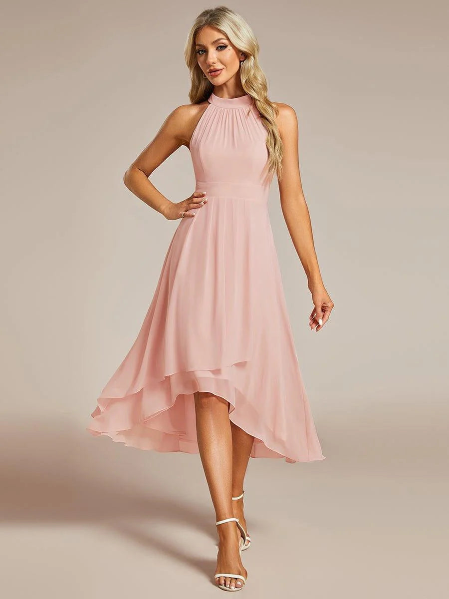 Seraphina | Pleated for Graceful Occasions – Halter Neck Midi Dress