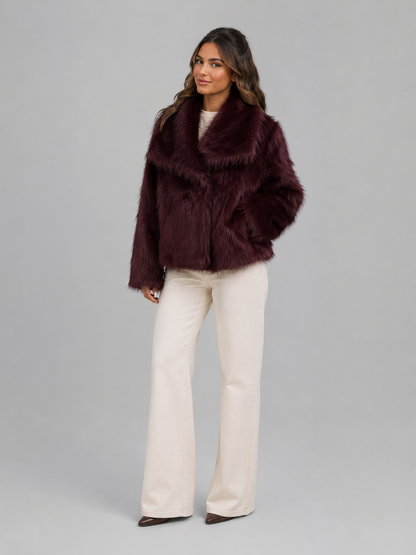 Adeline Faux Fur Jacket - front view