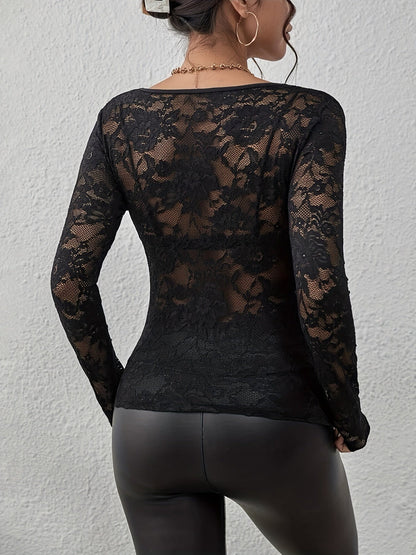 Beatrice Lace Blouse - styled view