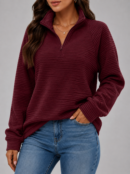Blythe Half-Zip Knit Pullover - collar detail