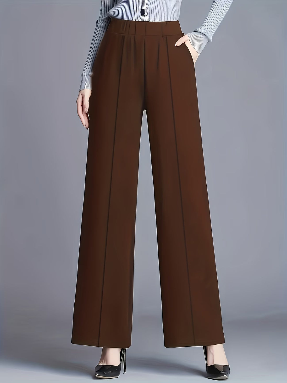 Charlotte High-Waisted Trousers - back view