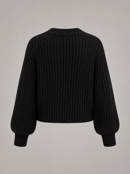 Greta Chunky Knit Sweater - styled view
