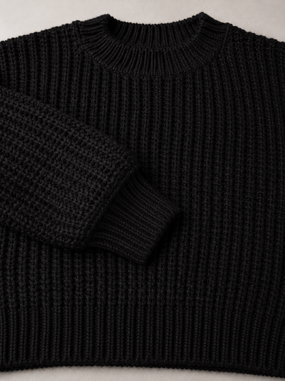 Greta Chunky Knit Sweater - back view