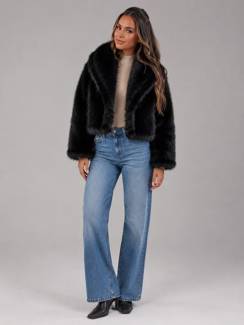 Imogen Faux Fur Jacket - front view