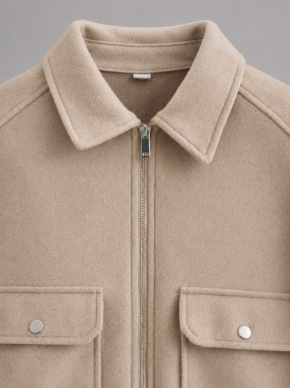Ines Faux Leather Utility Jacket - side view