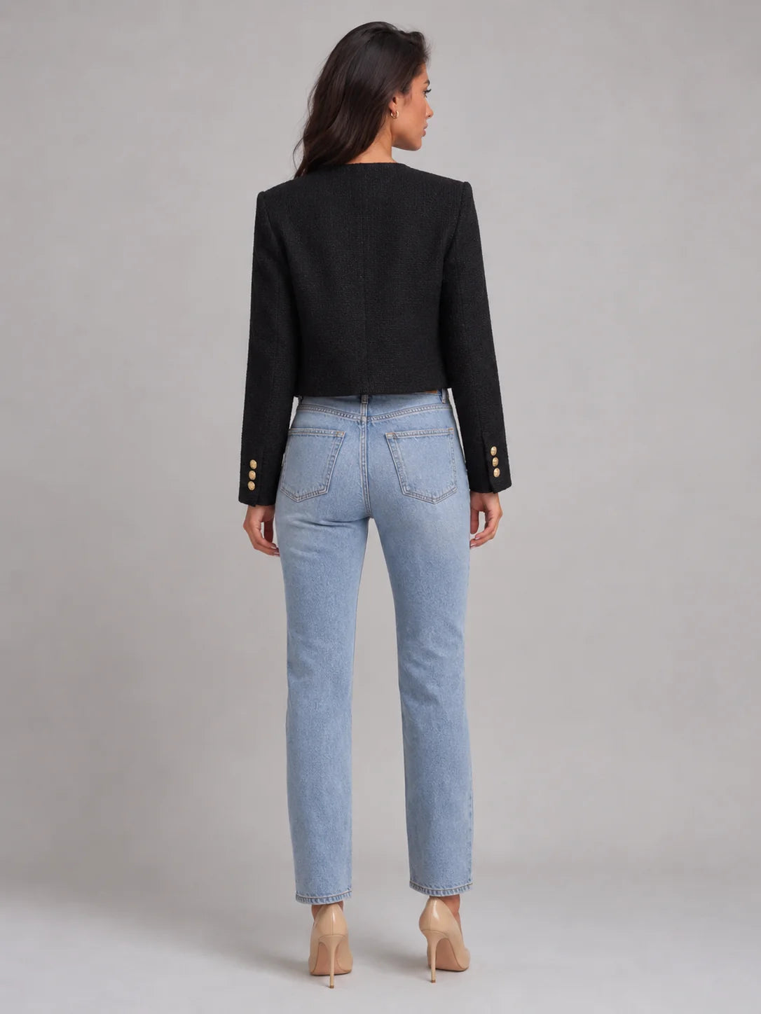 Women's Tweed Cropped Jacket Marielle – Effortless Layering Style