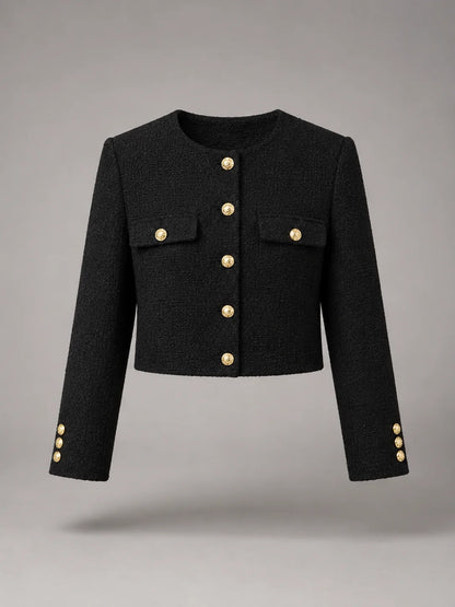 Women's Tweed Cropped Jacket Marielle – Effortless Layering Style