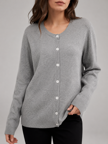 Marnie Fuzzy Knit Cardigan - front view