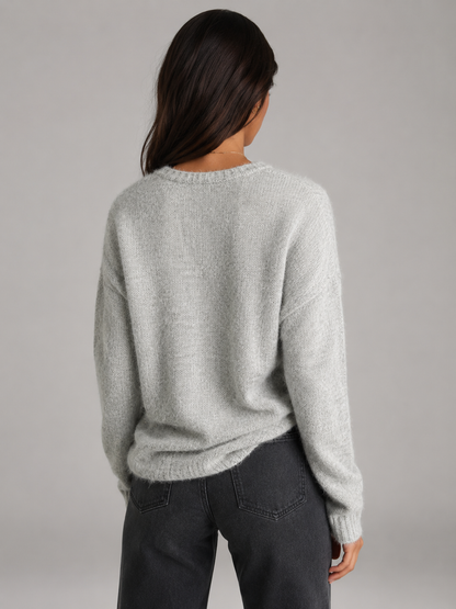 Marnie Fuzzy Knit Cardigan - styled view