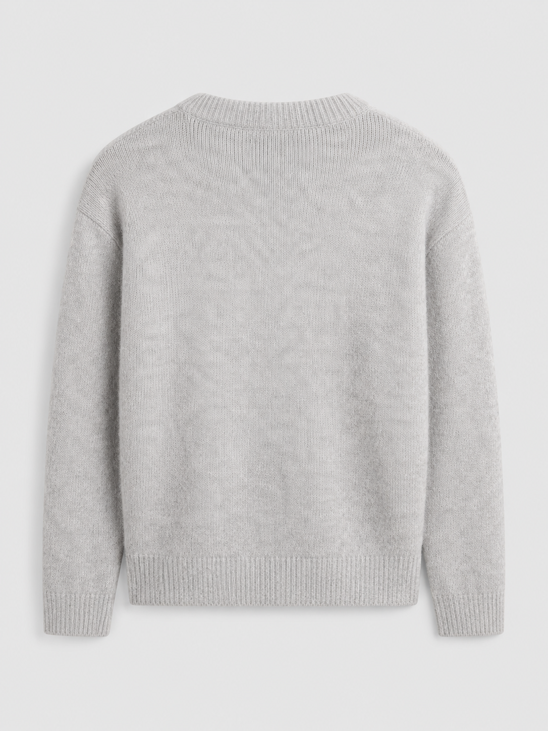 Nell Fuzzy Knit Crew Neck Sweater - styled view
