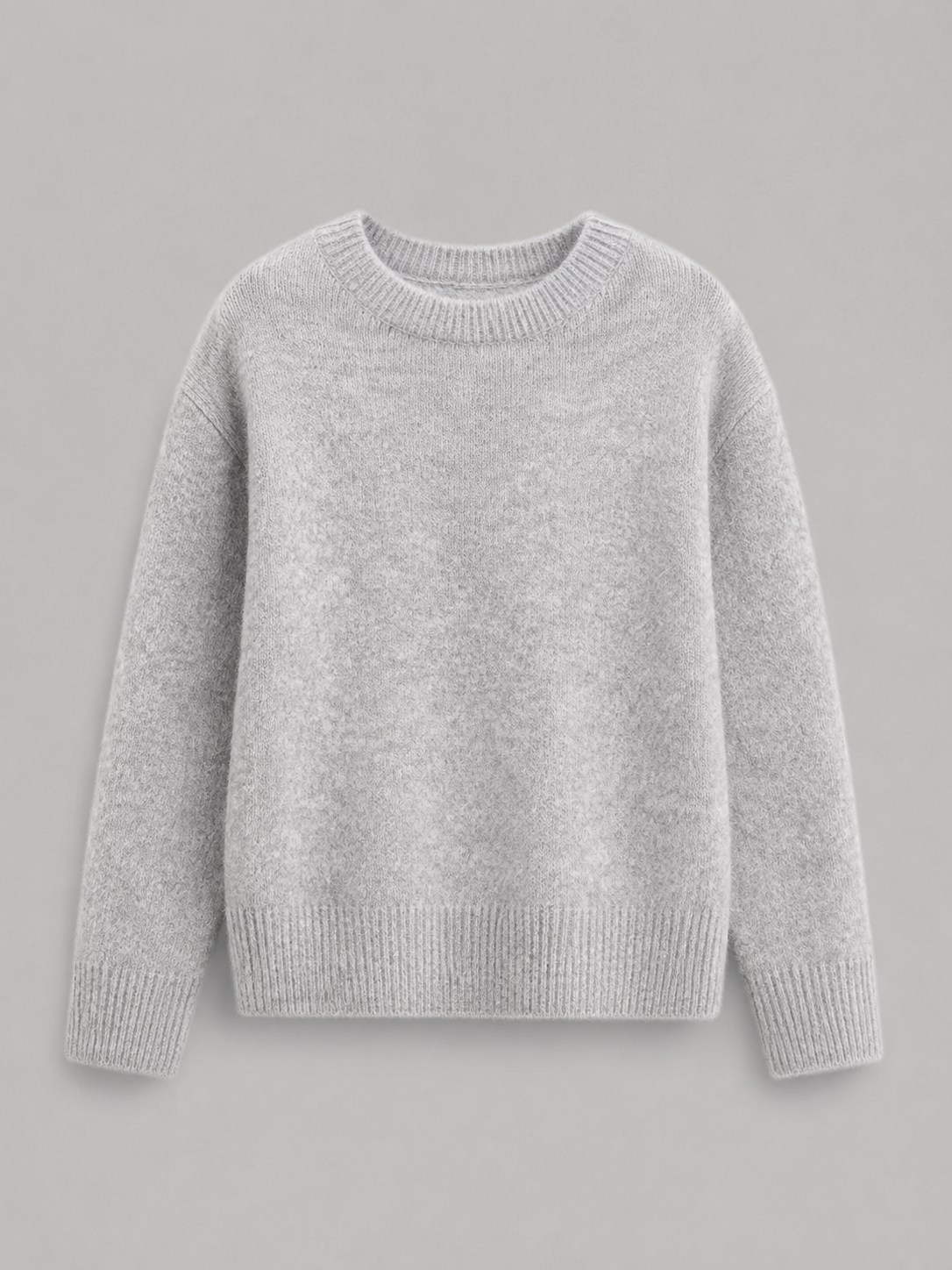 Nell Fuzzy Knit Crew Neck Sweater - back view