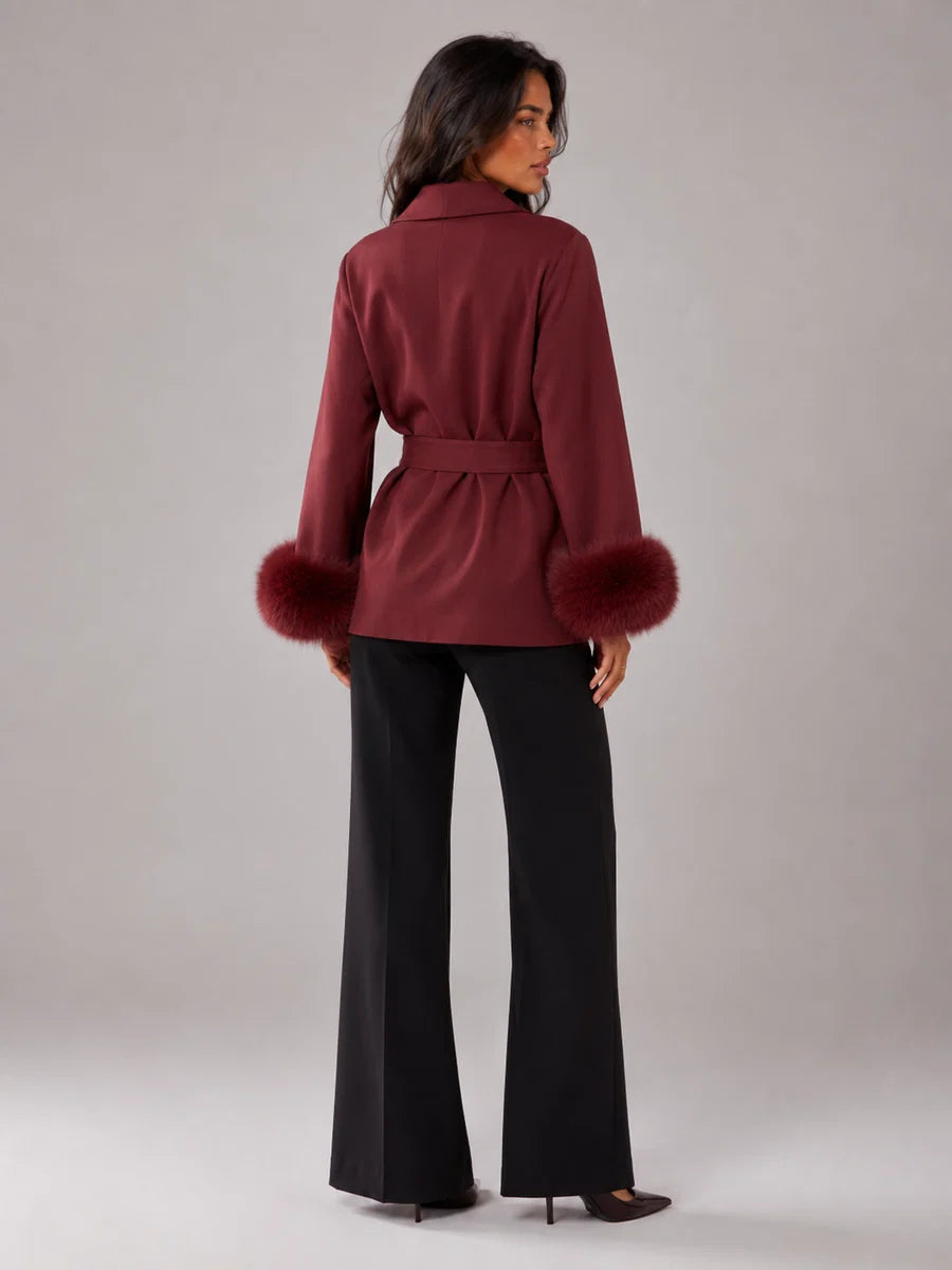 Odile | Wrapped for Refined Winters – Faux Fur Cuff Coat