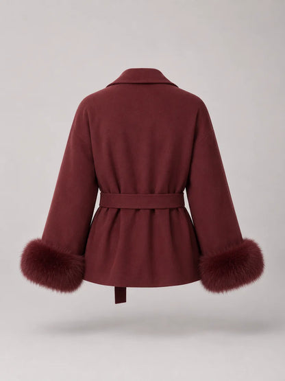 Odile | Wrapped for Refined Winters – Faux Fur Cuff Coat