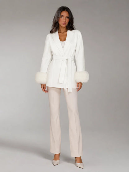 Odile | Wrapped for Refined Winters – Faux Fur Cuff Coat