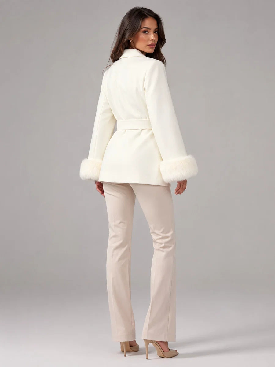 Odile | Wrapped for Refined Winters – Faux Fur Cuff Coat