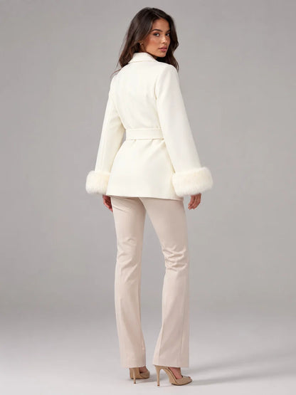 Odile | Wrapped for Refined Winters – Faux Fur Cuff Coat