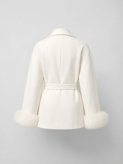 Odile Faux Fur Cuff Coat - colourway 4
