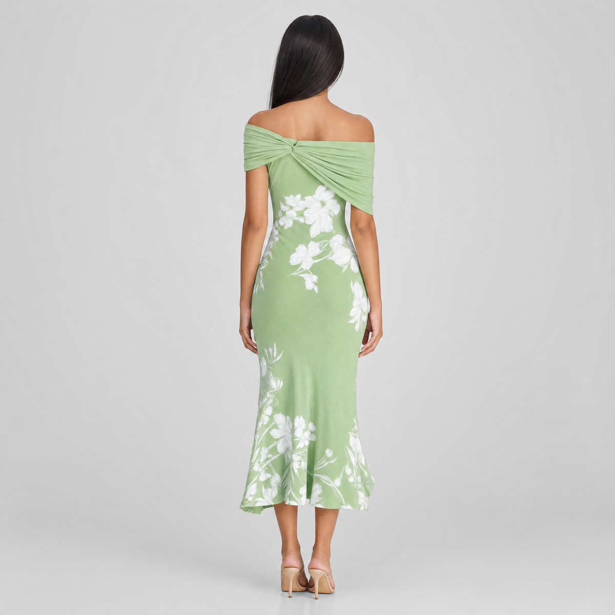 Rosalind Off-Shoulder Midi Dress - back view