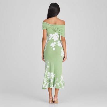 Rosalind Off-Shoulder Midi Dress - back view