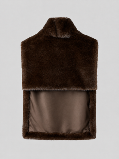 Saskia Faux Fur Vest - texture detail