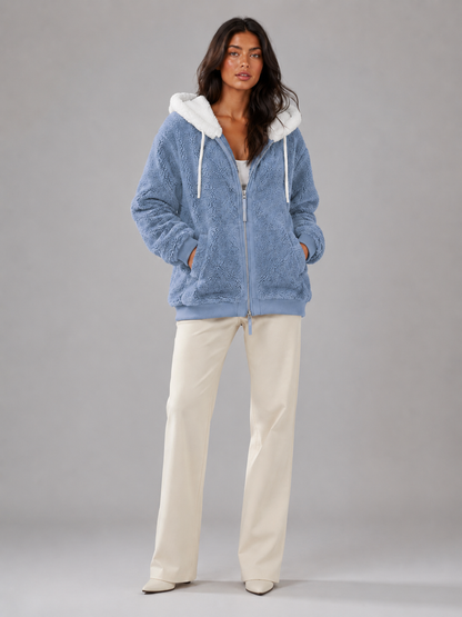 Sylvie Sherpa Fleece Jacket - hood detail