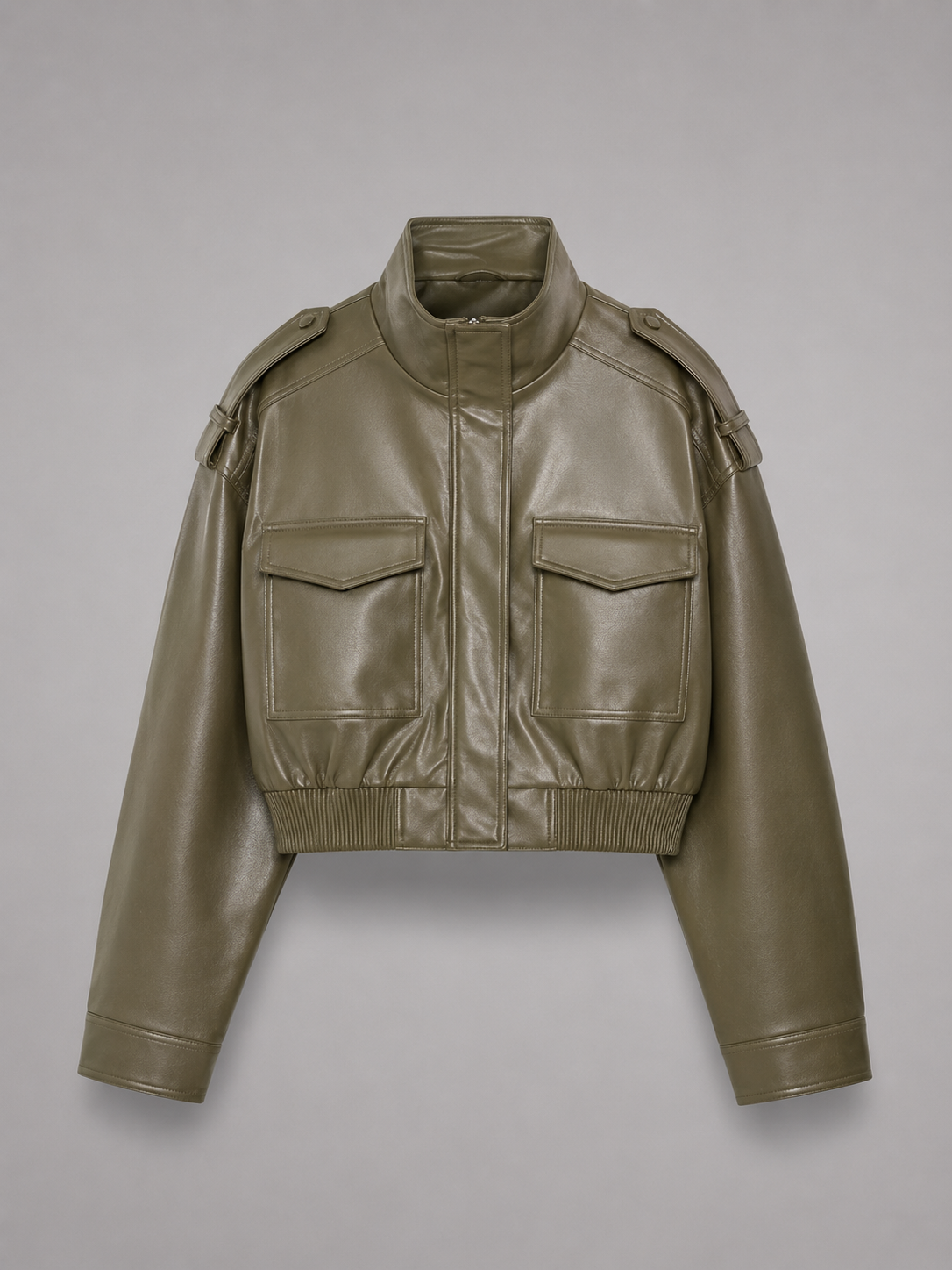 Talia Faux Leather Utility Jacket - colourway 3