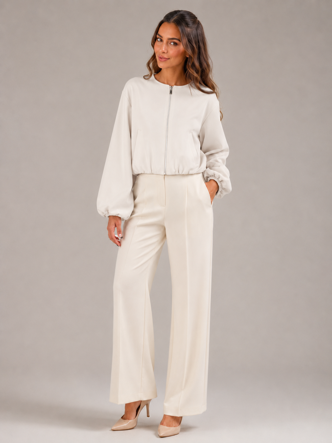 Verity Cropped Bomber Jacket - colourway 4