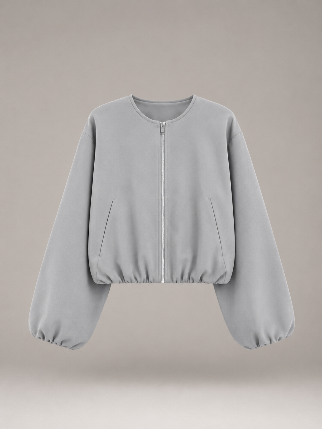 Verity Cropped Bomber Jacket - side view