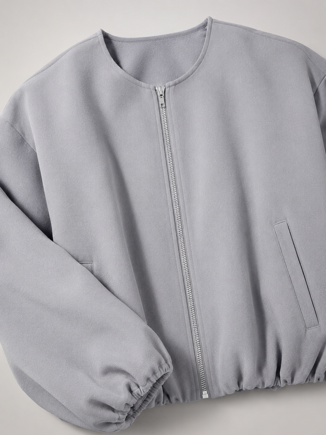 Verity Cropped Bomber Jacket - back view
