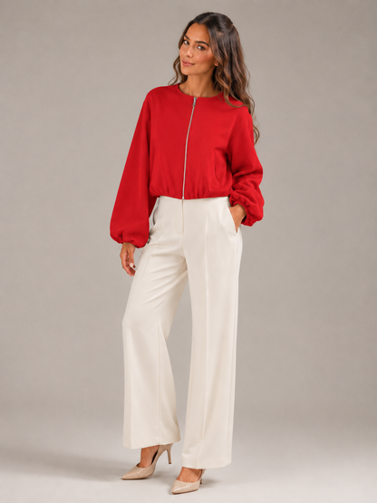 Verity Cropped Bomber Jacket - colourway 1