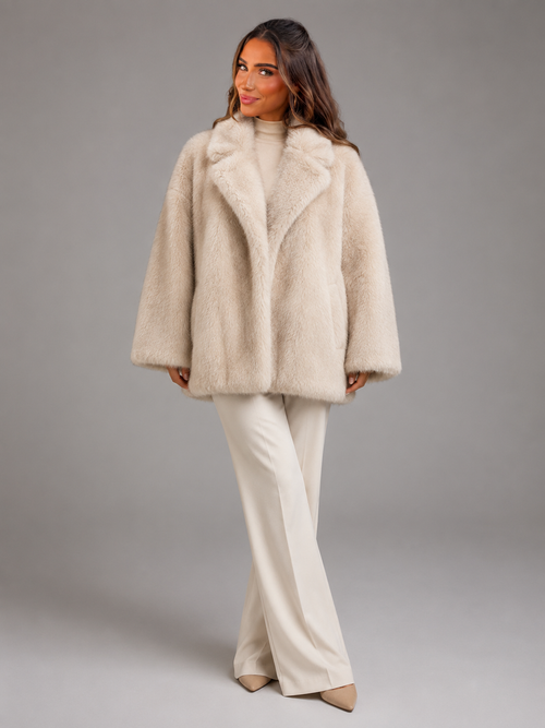 Winona Faux Fur Coat - front view