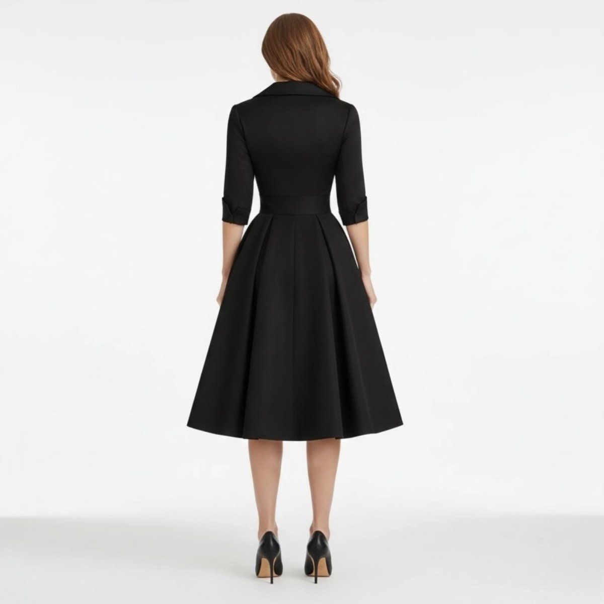 Vivienne Wrap Midi Dress - styled view