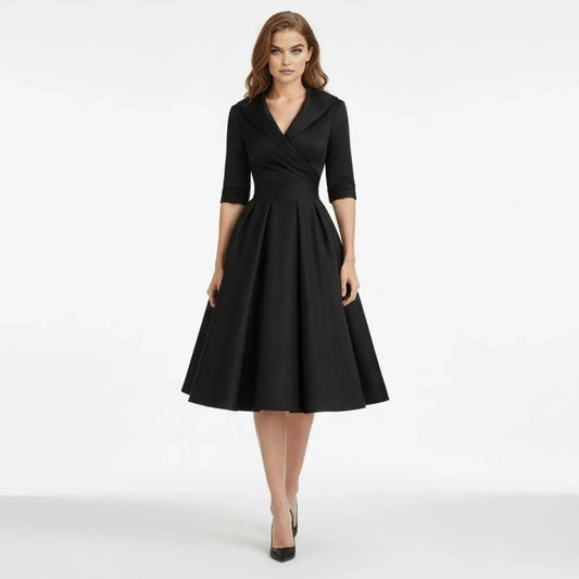 Vivienne Wrap Midi Dress - front view