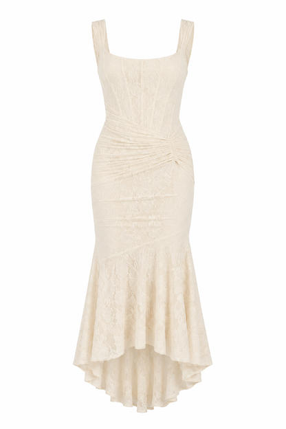 Seraphina Lace Fishtail Midi Dress