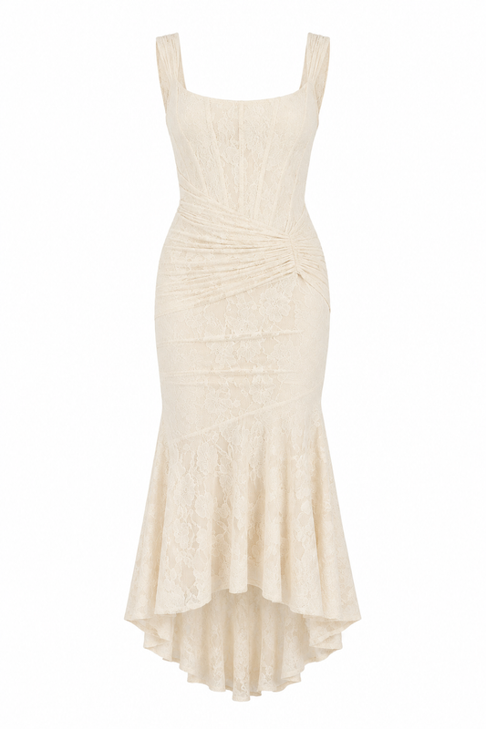 Seraphina Lace Fishtail Midi Dress