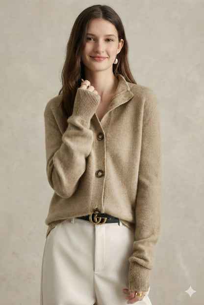 Women's Cashmere Blend Cardigan Rosanna – Confidence Warmth Stylish Design