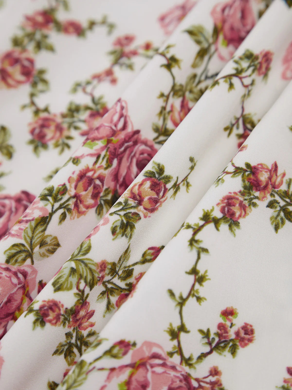 Feathorne Women's Theodora White Floral Corset A-Line Midi Dress - detail showing